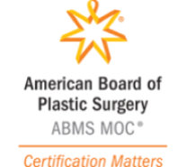 Logo of the American Board of Plastic Surgery with text "ABMS MOC" and "Certification Matters" below a stylized star design.